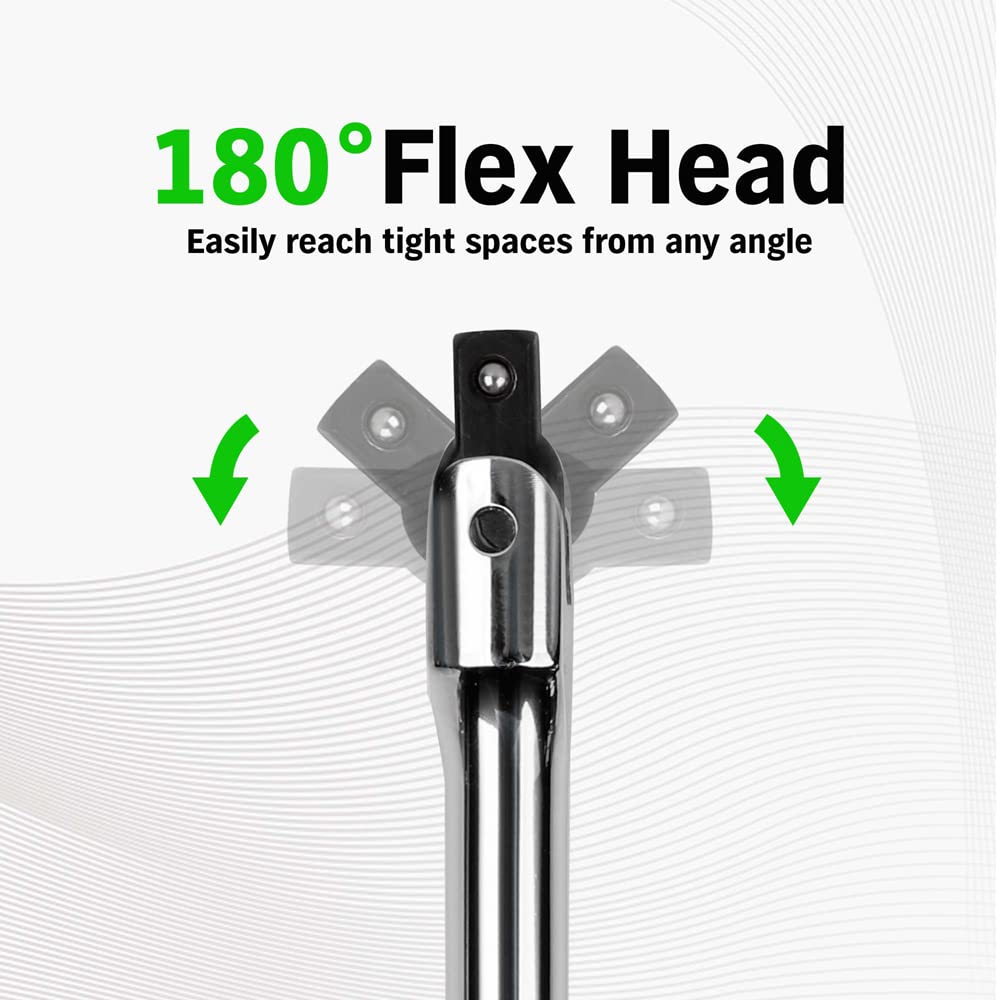 SWANLAKE breaker bar rotatable head enables ergonomic torque from angles.