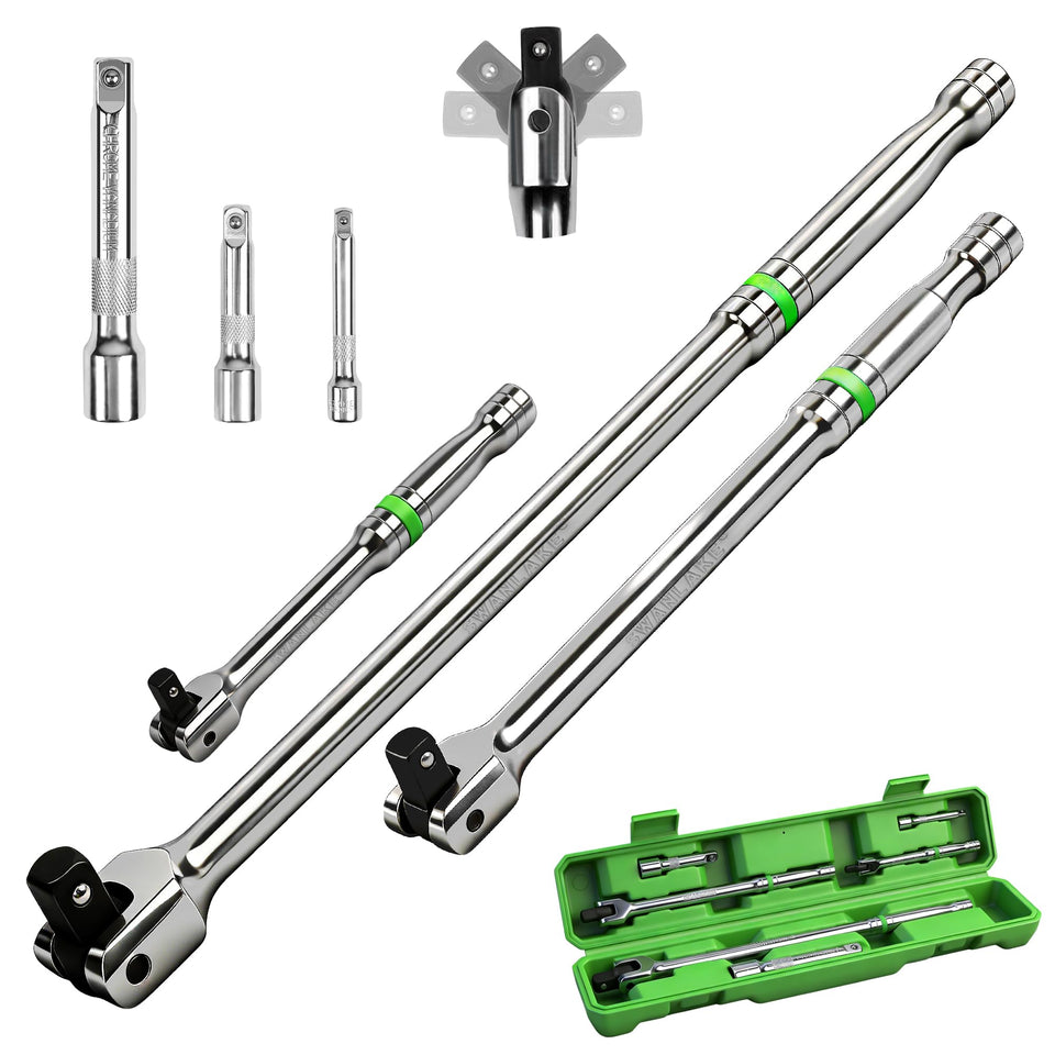SWANLAKE breaker bar set with 1-4-inch drive for precise leverage.
