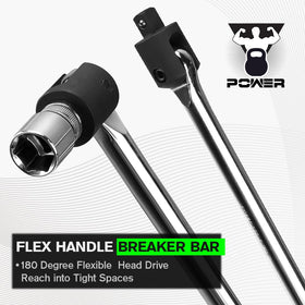 SWANLAKE Breaker Bar with spring-loaded retention keeps sockets secure