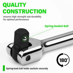 SWANLAKE breaker bar with spring-loaded ball bearing for secure retention.