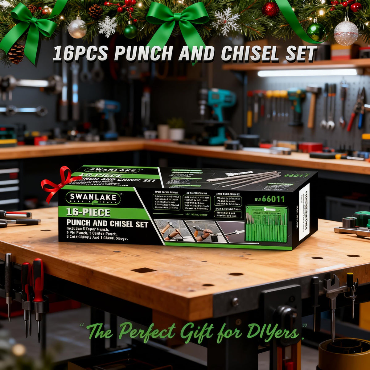 Swanlake 16-piece punch set versatile for automotive, machining, and metalworking tasks.