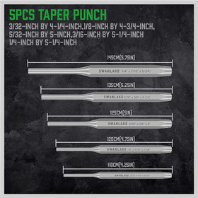 Swanlake 16-piece punch set featuring precision tips for controlled striking and penetrations.