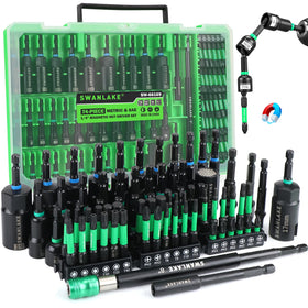 SWANLAKE GARDEN TOOLS 74-piece magnetic nut driver set organized for quick access