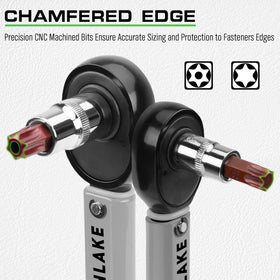 Swanlake chrome vanadium sockets; chrome-plated finish resists corrosion during tough jobs.
