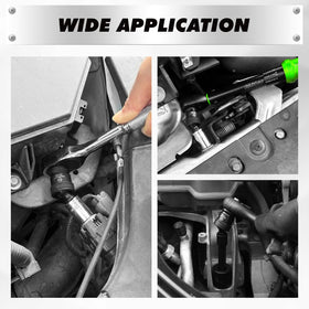 Clear size markings on adapters for rapid selection during repairs.