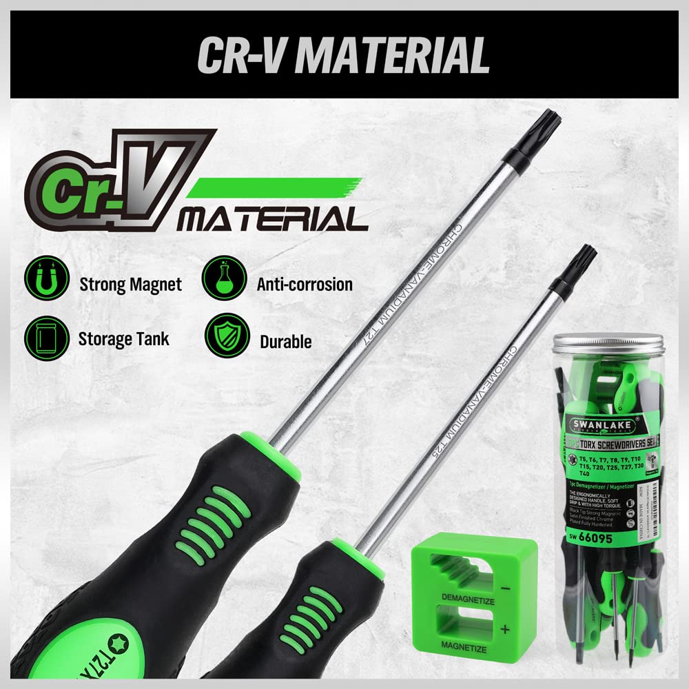 Swanlake heat-treated chrome vanadium steel ensures durable torque for ongoing use.