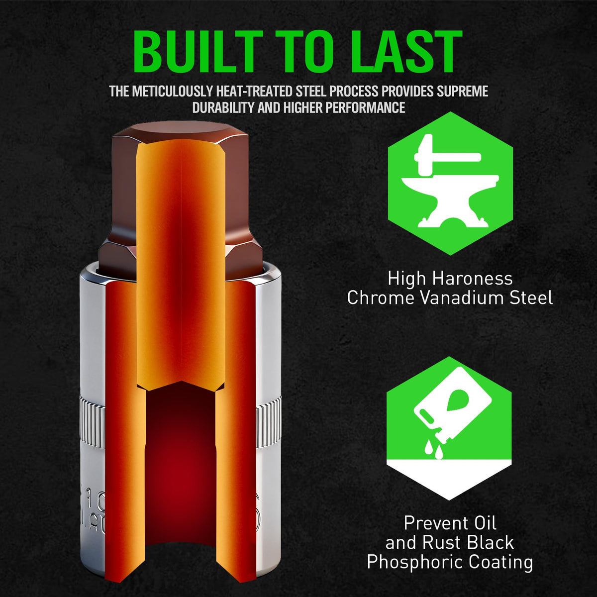 SWANLAKE 1/2-inch drive sockets handle high-torque tasks with reduced effort.