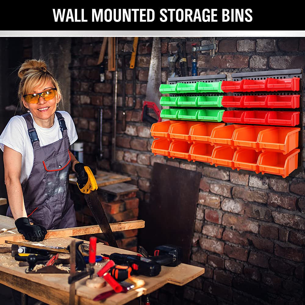 SWANLAKE orange large bins hold bulk items safely.