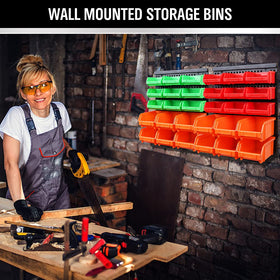 SWANLAKE orange large bins hold bulk items safely.