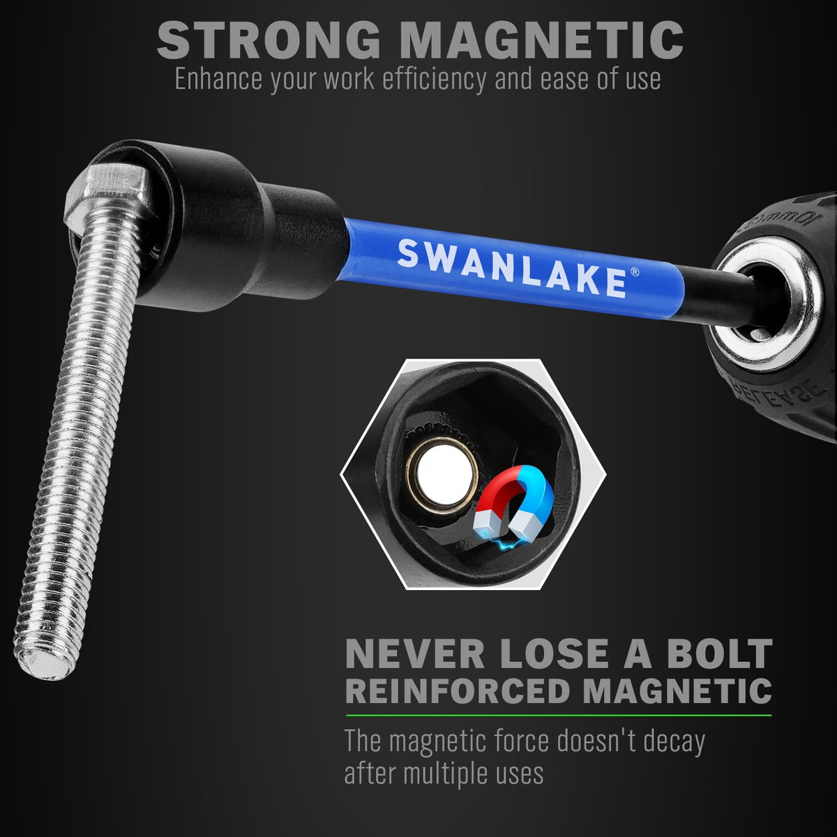 2-in-1 ratchet handle to increase reach and versatility in tight spaces