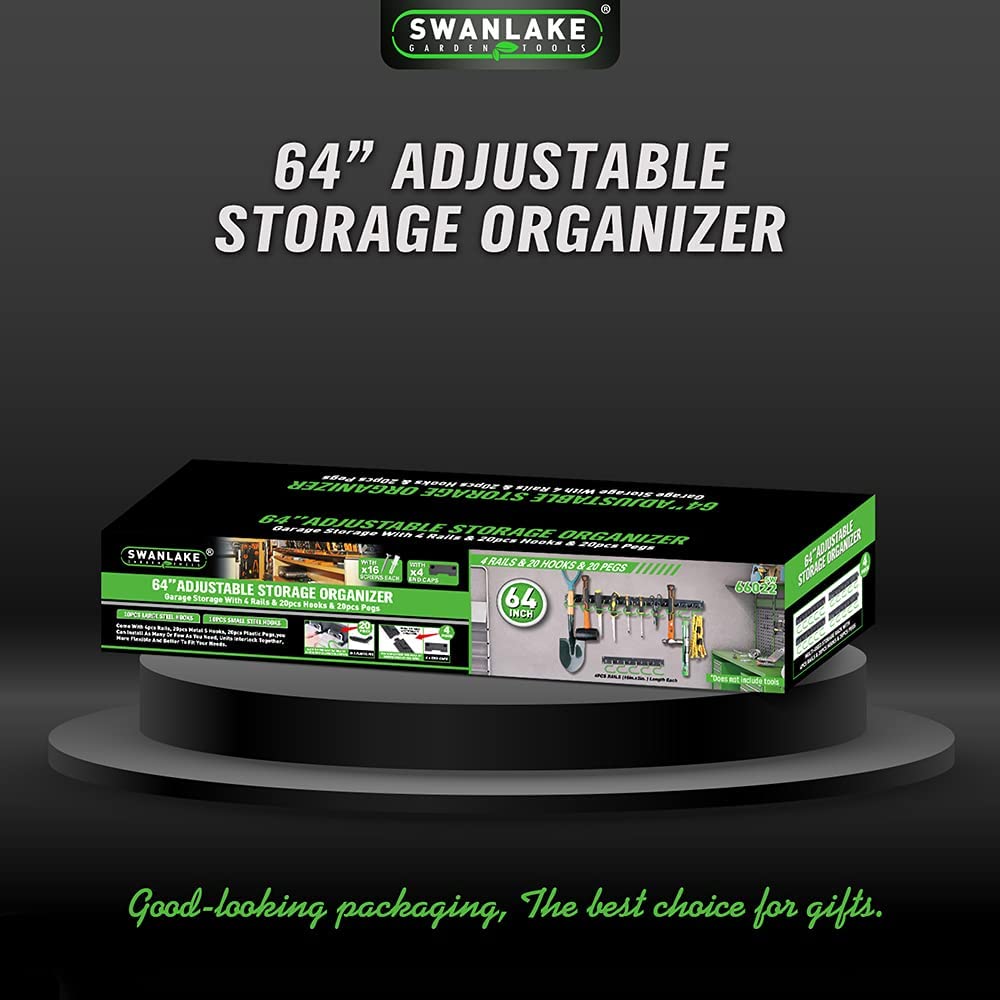 SWANLAKE organized workspace with accessible hooks and rails