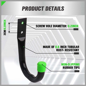SWANLAKE utility hook package includes screws and anchors for easy mounting