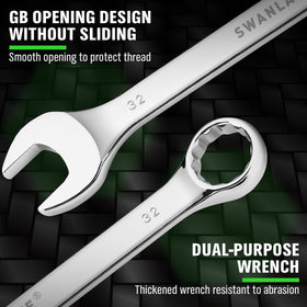 SWANLAKE wrench set angled open-end 15-degree eases access in tight spaces.