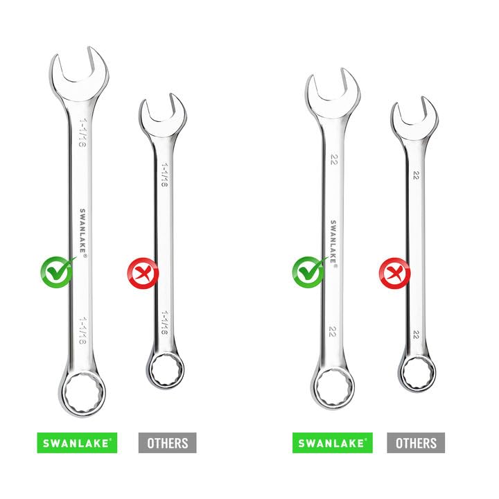 Swanlake Cr-V steel wrenches with mirror finish and corrosion resistance
