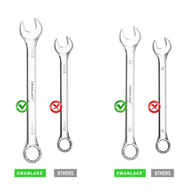 Swanlake Cr-V steel wrenches with mirror finish and corrosion resistance