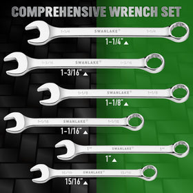 SWANLAKE Wrench Set in CR-V steel for durability