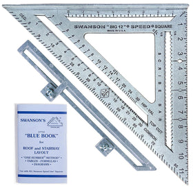 Swanson Big 12 Speed Square with blue book for roof and stair layouts