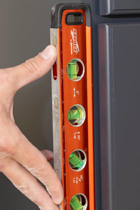 Bright orange body improves visibility on busy jobsites
