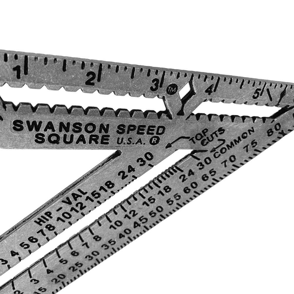 Swanson Speed Square Pro 7 metal body close-up shows durability.