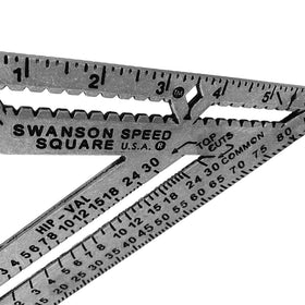 Swanson Speed Square Pro 7 metal body close-up shows durability.