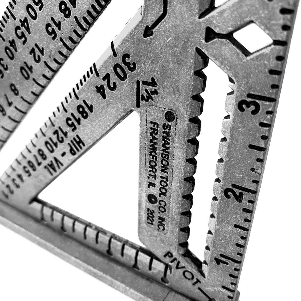Swanson Speed Square Pro 7 guides rafter angles for clean joints.