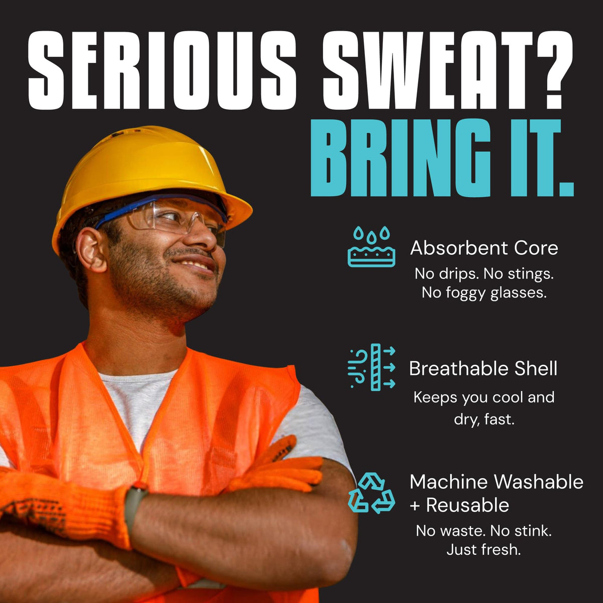 SweatHawg lightweight soft liner provides all-day comfort under helmets