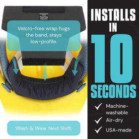 SweatHawg machine-washable liner cleans easily for repeated use