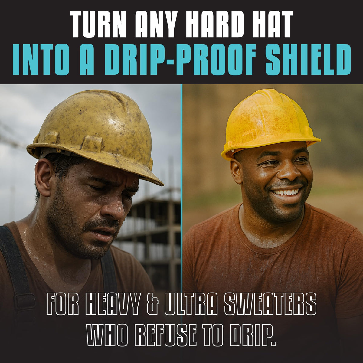 SweatHawg liner with wicking outer shell to prevent eye irritation during long shifts