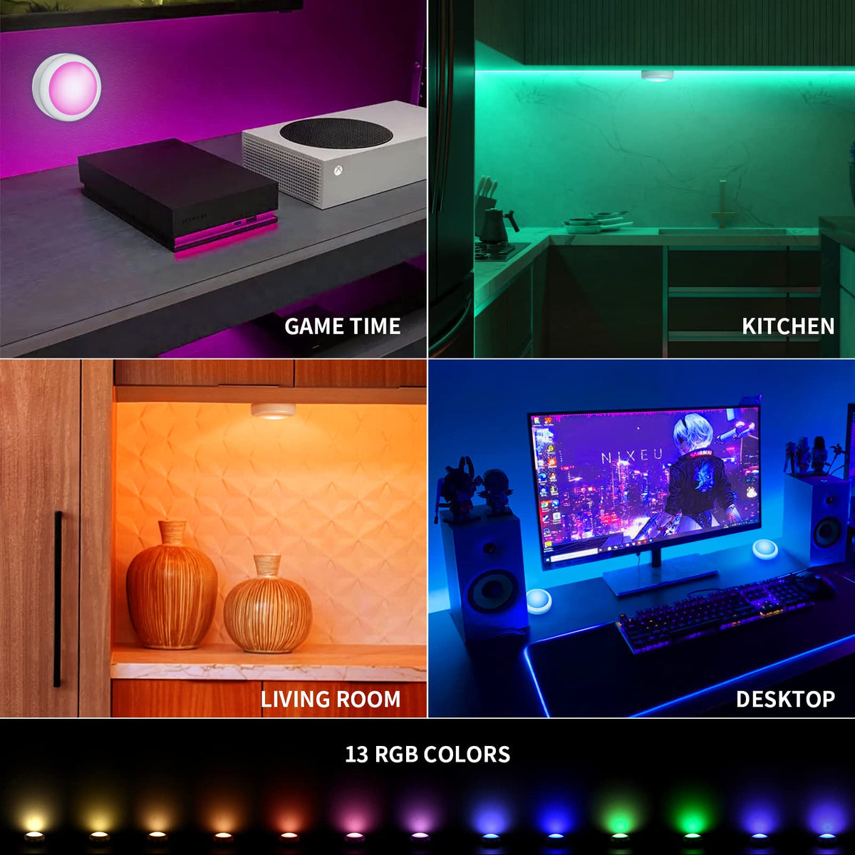 Swesara push lights for outdoor spaces such as garages brighten work areas