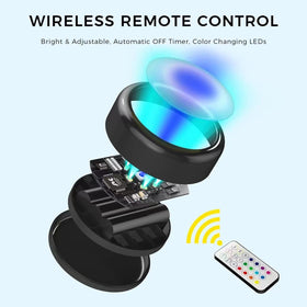 Swesara push lights stick-on mounting on walls or furniture