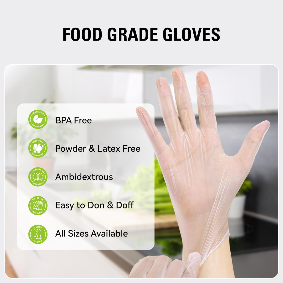 SWIFTLITE powder-free gloves ideal for food prep and handling