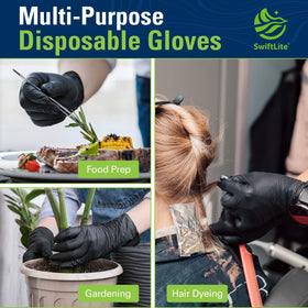 SwiftLite nitrile gloves small size for precise prep work and comfortable fit.