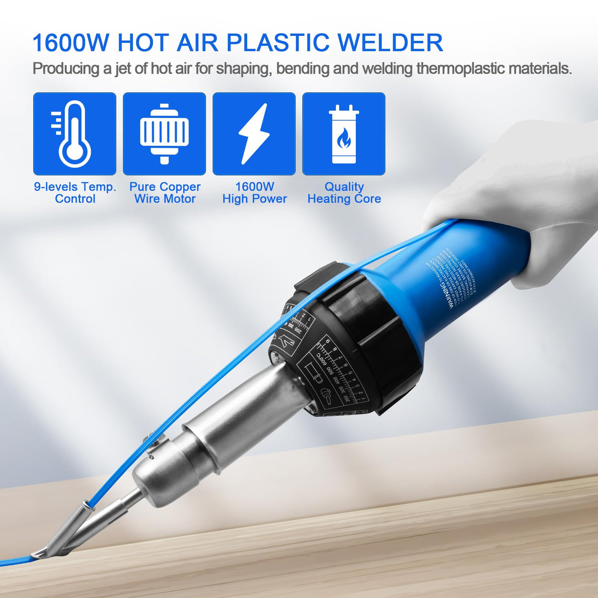 SWIGRANCE 20mm narrow flat nozzle for precise PVC seams
