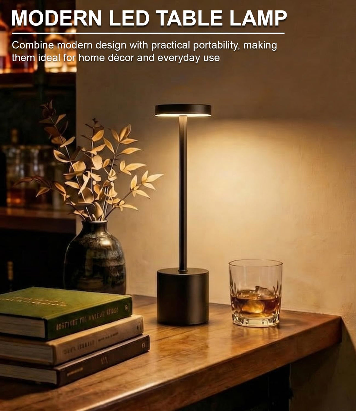Matte aluminum base adds modern style to any room with Swinerton lamp