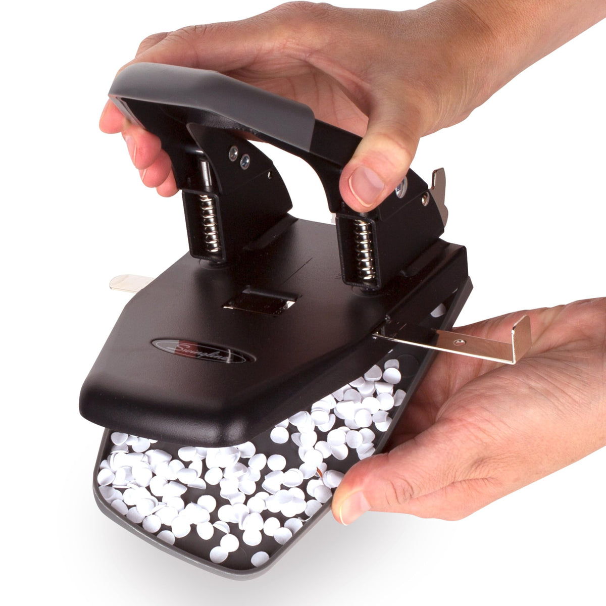 Swingline 2-Hole Punch produces 1/4 inch holes with precise alignment