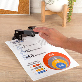 Swingline 2-Hole Punch punching up to 28 sheets for efficient batch work