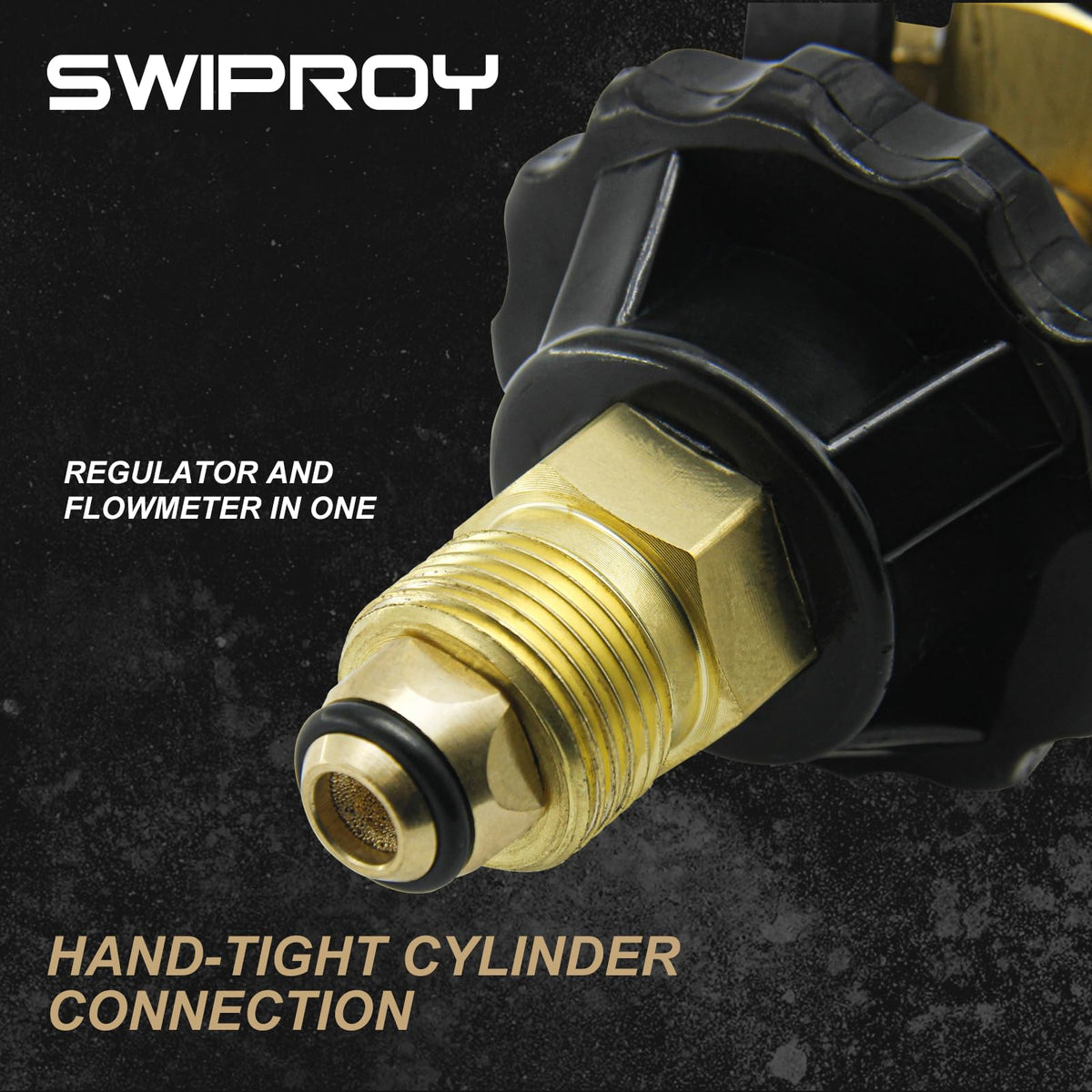 Close-up of rugged brass design on SWIPROY VN-650 for durability under high pressure