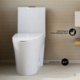 Swiss Madison St Tropez toilet with black hardware detail for bold contrast