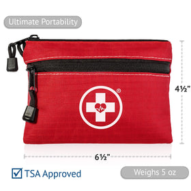 Swiss Safe travel-friendly 2-in-1 kit fits in luggage or backpack
