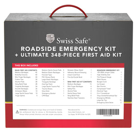Swiss Safe family-ready emergency kit ready for everyday road trips