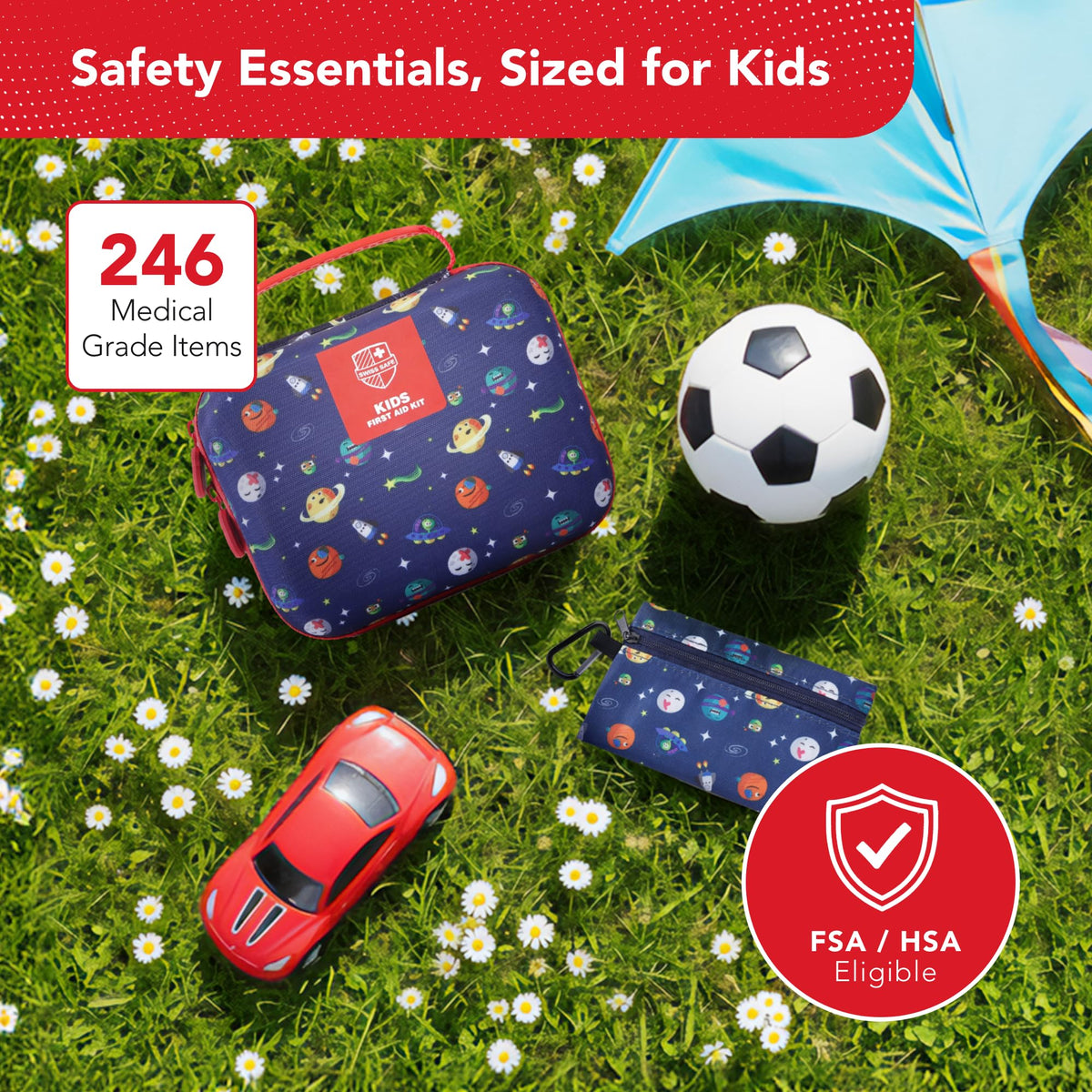 Swiss Safe kids detachable mini bag shown for on-the-go travel