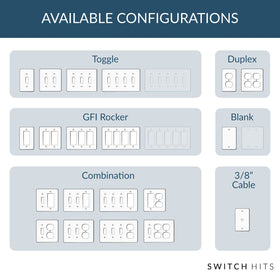 Switch Hits wall-mounted plate with mounting holes offers easy DIY installation.