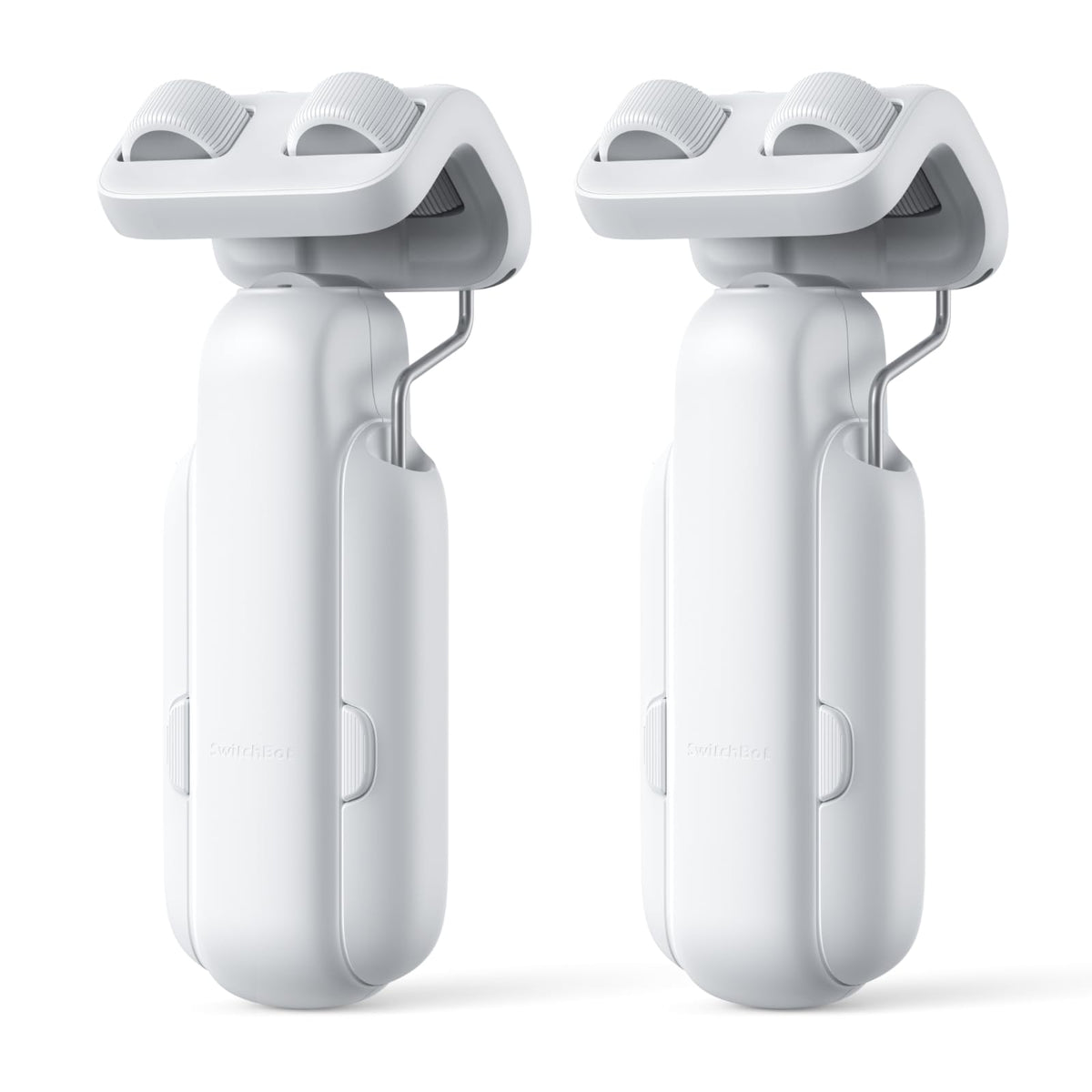 SwitchBot 2025 curtain opener on a 3-rod track for easy, tool-free installation.