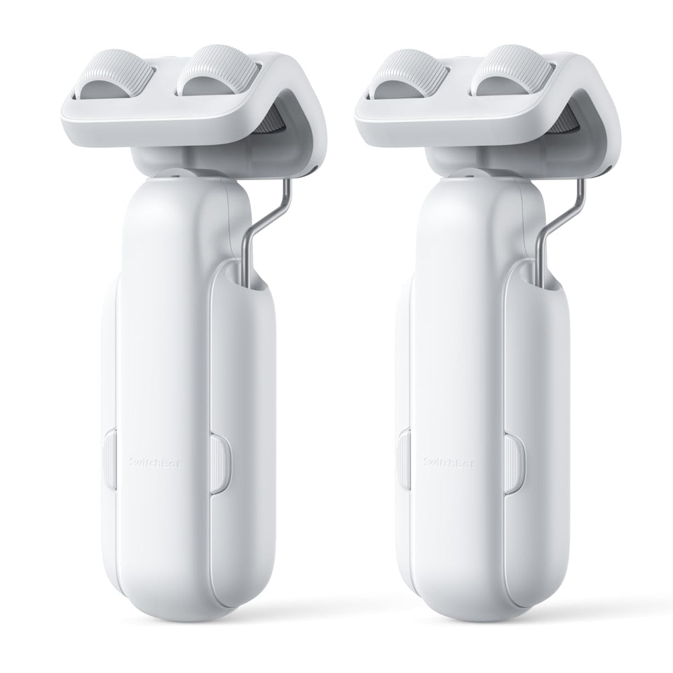 SwitchBot 2025 curtain opener on a 3-rod track for easy, tool-free installation.