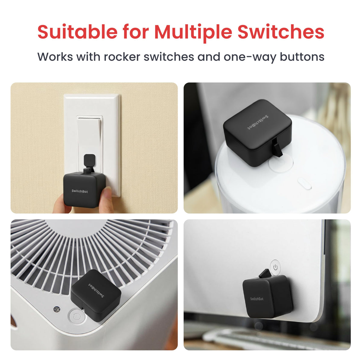 Adhesive mounting facilitates tool-free, quick installations on clean surfaces.