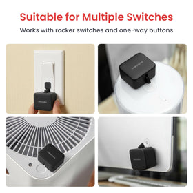 Adhesive mounting facilitates tool-free, quick installations on clean surfaces.