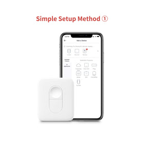 SwitchBot App pairing screen showing quick setup steps