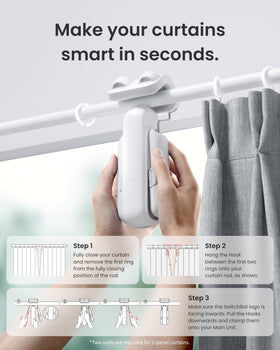 SwitchBot curtain opener in Silent Mode demonstrates quiet operation.