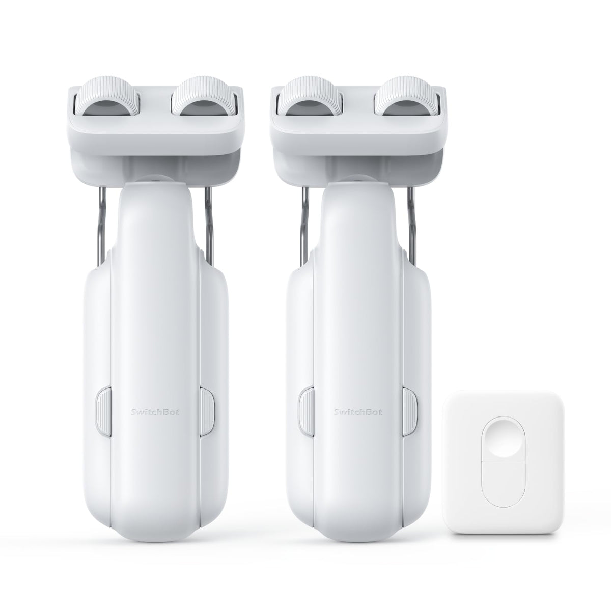 SwitchBot Curtain Opener 3-Rod Setup shows easy no-tool installation for any room
