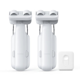 SwitchBot Curtain Opener 3-Rod Setup shows easy no-tool installation for any room